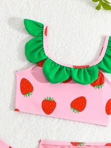 Conjunto de bikini para niña joven (estampado aleatorio) para la playa de verano - Multicolor - Ver 3