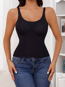 Moonlight&Mama Maternity Women's Solid Color Simple Daily Cami Underwear Bra - Black - View 5