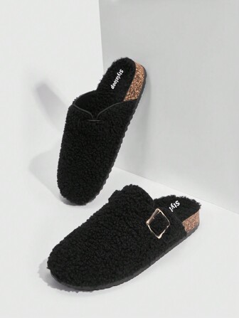 Solecia Chaussures femme à bout rond, confortables, chaussons moelleux noirs pour l'extérieur, pour les vacances d'été. Soldes d'été. Chaussures bohème, vintage, cottagecore, français pour Halloween, Noël, l'automne