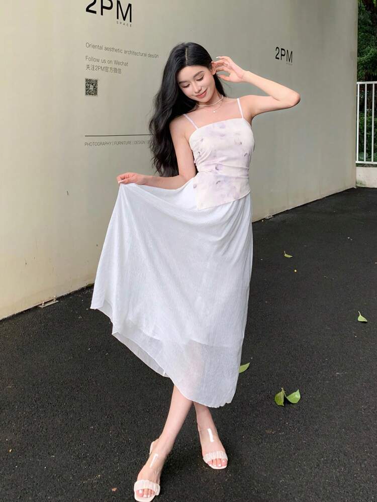 Elegant Women's Summer Spaghetti Strap Dress, Birthday Prom Dress