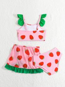 Conjunto de bikini para niña joven (estampado aleatorio) para la playa de verano - Multicolor - Ver 2