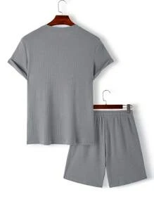 NITAGUT Ensemble de t-shirts en maille à manches courtes pour hommes, pour les loisirs, les sports et les trajets quotidiens