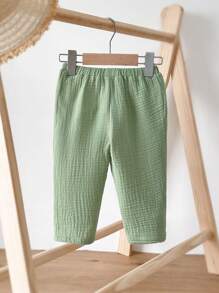 Cozy Pixies Baby Boy Nút trang trí eo đàn hồi quần âu - màu xanh lá - Xem 2