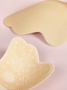 Mới đến Bio Solid Màu Backless Dính Hình Cánh Bra Pad - Màu be - Xem 6