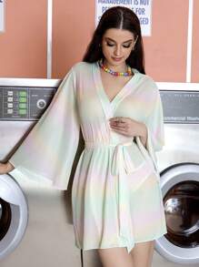 3pcs Women's Sexy Mesh Lingerie Set - Multicolor - View 3