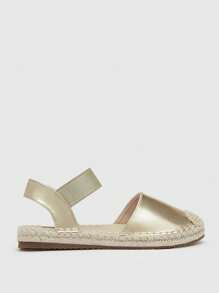 Styleloop Giày Nữ Giày Đế Bằng Vàng Kim Loại, Giày Đế Bằng Espadrille Đi Nghỉ Ngoài Trời Cho Kỳ Nghỉ Hè Giày Giảm Giá Mùa Hè Boho Feels Vintage Cottagecore Frenchy Shoes Halloween - Vàng - Xem 2