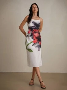 Aveloria Modichic Bodycon, Sexy, And Elegant Printed Cami Dress - Multicolor - View 4