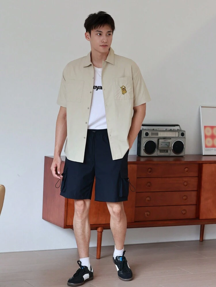 Men's Summer Embroidered Pattern Shirt