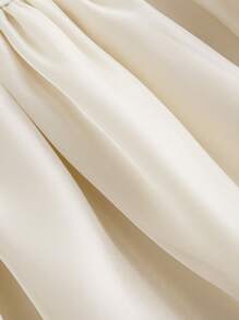 SHEIN MOD Women's Vintage Court Styled Color Block Puff Sleeve Long Dress,Beige Dress,Wedding Women Dresses - Multicolor - View 4