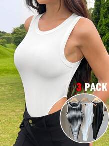 Comfortcana 3 piezas Body informal de cuello redondo