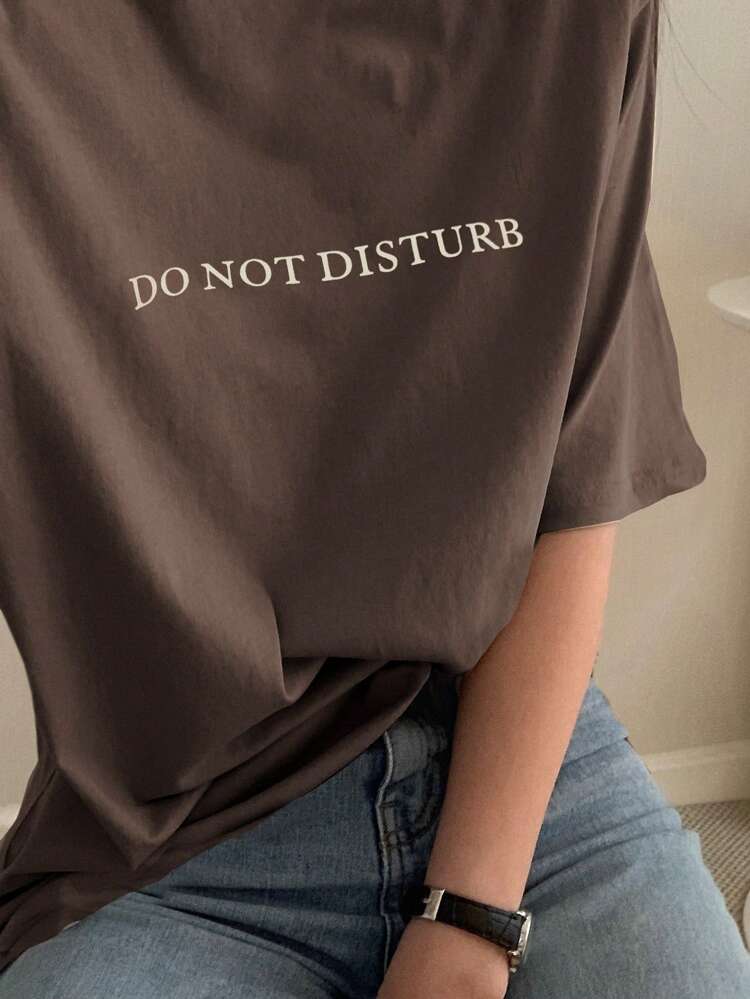 Women's Loose Fit Regular T-Shirt With Letter Print Summer,Graphic Tees