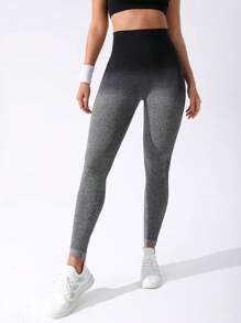 Seamluxe SHEIN Sport Leggings deportivos de ombré de moldeador cadera de cintura ancha