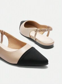 CUCCOO CHICEST Pointed Toe Comfortable Spliced Elegant Lady Women Flat Shoes Elegant Flats Christmas Fall New Year Holiday Valentines