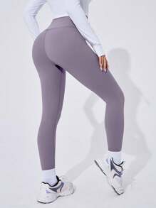 Easithlete 女士纯色高腰休闲瑜伽紧身裤