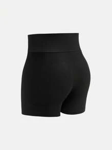 SHEIN Girlism Leggings de malha para meninas adolescentes, shorts de cor sólida com tie-dye, calças casuais