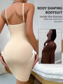 Women's Seamless Bodycon Dress With Tummy & Waist Control, 1pc