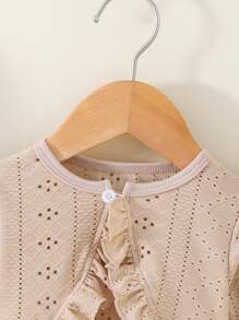 SHEIN Vintaside Kids 女婴纹理面料舒适休闲夹克春夏季