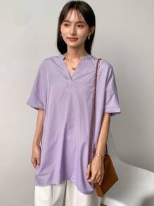 FRIFUL Gestreiftes Damen Lässig Kurzarmhemd für den täglichen Einsatz