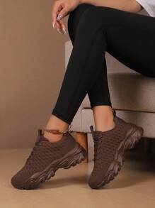 2025 Autumn Sneakers For Women Women's Breathable Lace-Up Running Shoes For Four Seasons, Suitable For Park Walking, Comfortable And Fashionable