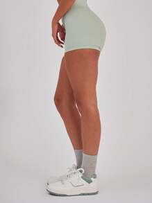 Musera Sport 交叉前腰带无缝运动短裤（仅限运动短裤），适用于板式网球、网球、匹克球等运动健身。