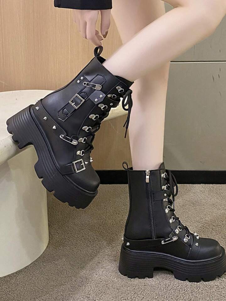 レディース archive studs boots 2way y2k grunge punk