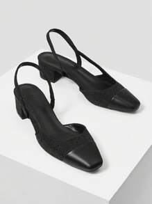 MOTF PREMIUM Zapatos de tacón bajo con punta cuadrada, cómodos para mujeres. Para Navidad, otoño, Año Nuevo, San Valentín