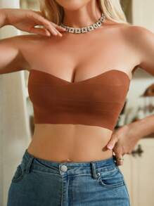 3pcs Women's Lingerie Accessories Set Including Nipple Covers, Adhesive Bra, Etc. - Coffee Brown - View 5