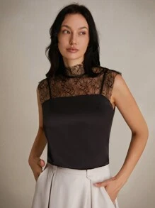 Aveloria Modichic 女士拼接隨機花卉無袖上衣