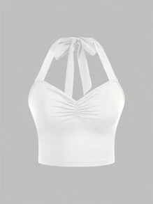 Firerie Women's 3pcs Set Ruched Slim Fit Halter-Neck Tank Top - Multicolor - View 7