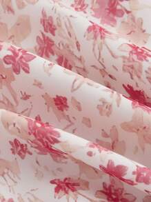 SHEIN Unity Women's Romantic Floral Printed Ruffle Hem Dress - Multicolor - View 4