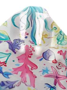 Baby Girls' Summer Ocean Printed Spaghetti Strap Dress - Multicolor - View 4
