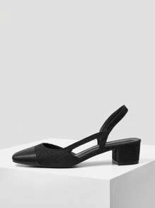 MOTF PREMIUM Zapatos de tacón bajo con punta cuadrada, cómodos para mujeres. Para Navidad, otoño, Año Nuevo, San Valentín