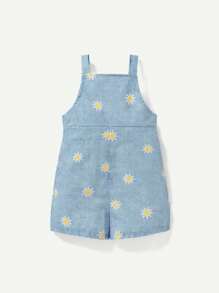 Cozy Pixies 寶貝女孩夏季休閒可愛雛菊印花連身衣 - 彩色 - 查看 2
