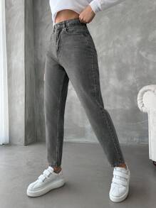 EURMUSE Jeans Ajustados Para Mujeres - Gris - Ver 4