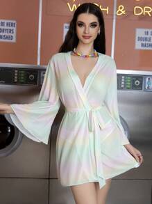 3pcs Women's Sexy Mesh Lingerie Set - Multicolor - View 1