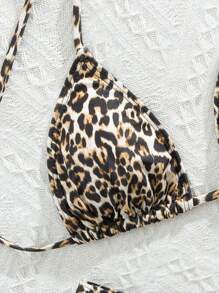 Swim Basics 2025 Women's Random Print Bikini Swimwear Set, Micro Triangle Style Summer - Multicolor - View 4