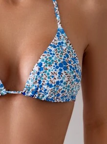 Swim Basics 女士夏季沙灘小花卉露背連身泳裝，隨機印花款 - 彩色 - 查看 4