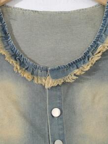 Teenage Girls' & Simple Casual Denim Jacket