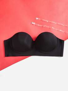 Soutien-gorge grande taille sans bretelles avec armatures et 1 paire de bretelles transparentes