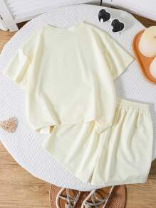 Unisex Sportanzug. Frühling/Sommer Lässig loses bedrucktes Shorts-Set geeignet für Ausflüge, Reisen, Sport und Partys.