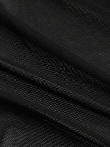 SHEIN MOD V-Neck Tie Front Bell Sleeve Versatile Top