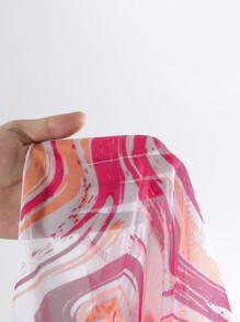 SHEIN Swim Traje de baño de una pieza con efecto tie-dye y aberturas para mujer, ideal para vacaciones en la playa en verano