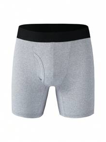 SHEIN Solid Color Men's Four-Corner Open Fly Underwear (Pack Of 5) - Multicolor - View 3