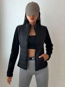 DAZY Women's Basic Padded Coat ,Winter Women Clothes,Winter Coat Women Jacket - Black - View 9