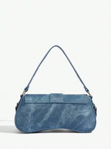 SHEIN X Lucía Bellido SHEIN SXY Bolso de hombro con decoración de remaches de moda para mujeres y adolescentes