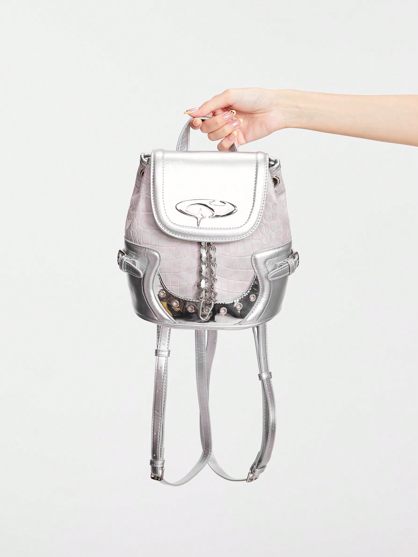 Our Grunge Punk Y2K Punk Backpack Contrast Backpack Casual