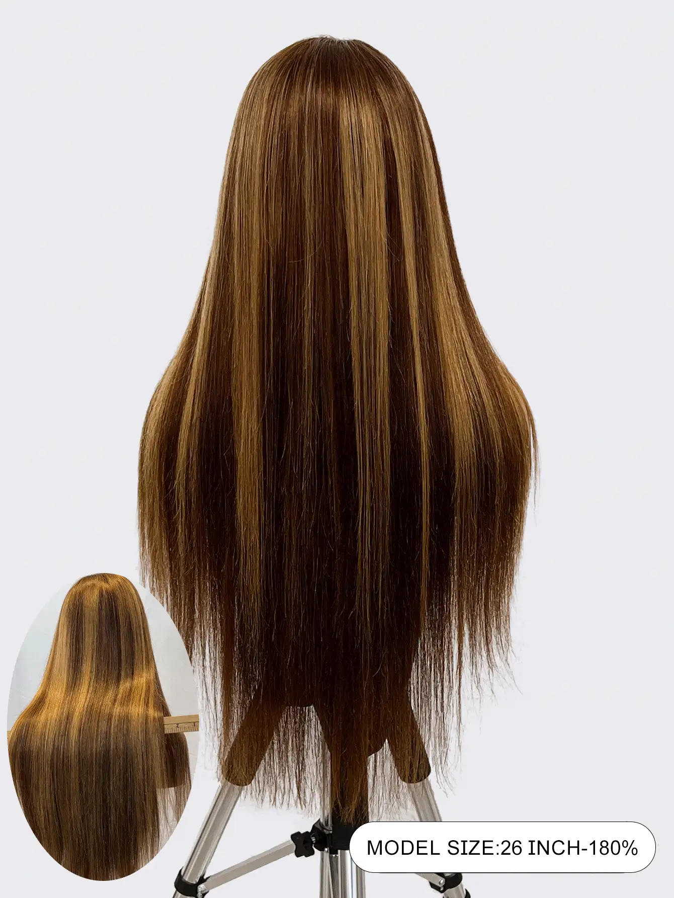 Transparent Lace Straight 13 X 4 Lace Front Wig 180% Density Human Hair Wigs 28 Inch Highlight Color Long Straight 100%Human  Hair Wigs Highlight Color