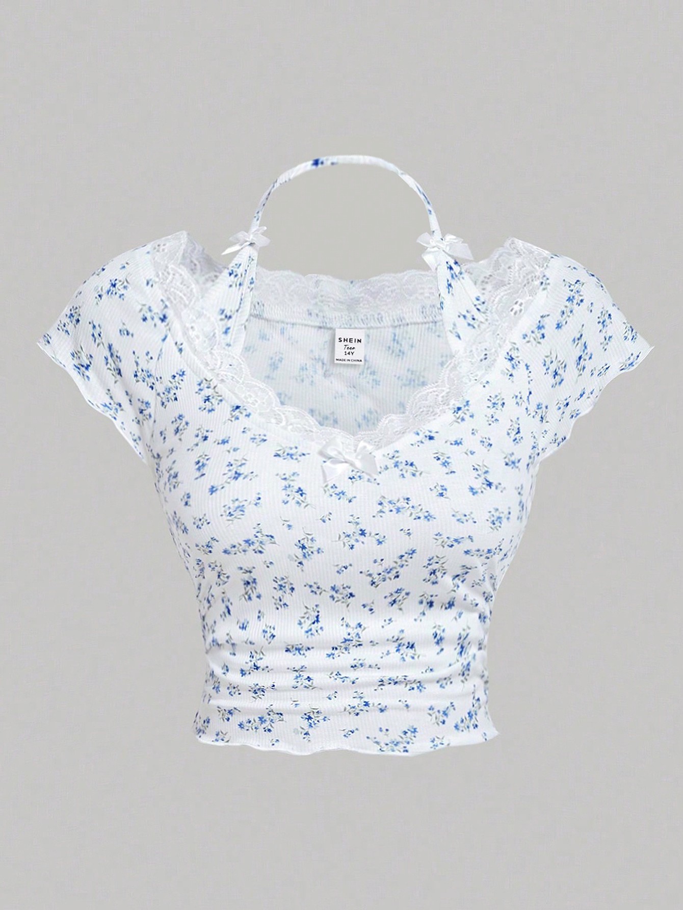 Ditsy floral pullover tee