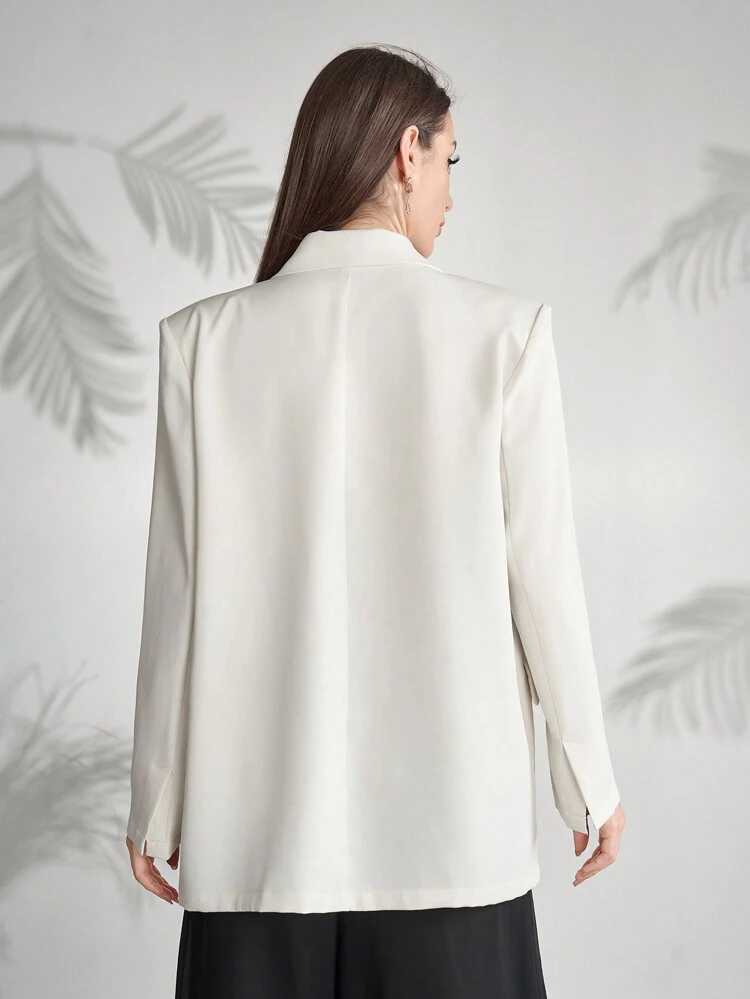 Women's Lapel Collar Long Sleeve Blazer Jacket, Spring And Autumn