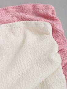 Sweetra New Summer European And American Style Sexy Strapless Top With Drawstring Waist And Slanted Hem Y2K Outfit  - Multicolor - View 3